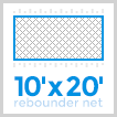 10' x 20' rebounder net