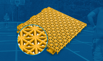 Yellow Game Court Tile