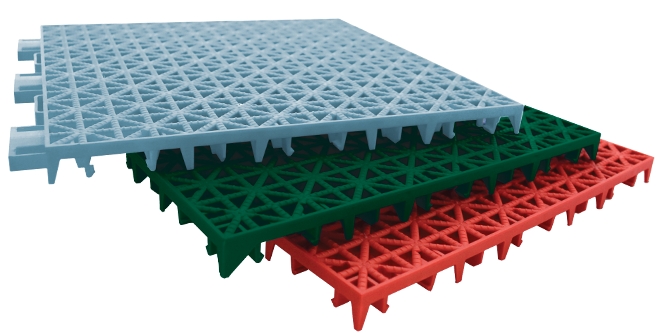 Versacourt Pickleball Performance Tile - stack of sample tiles