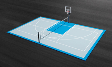 half multi-sport game court kits