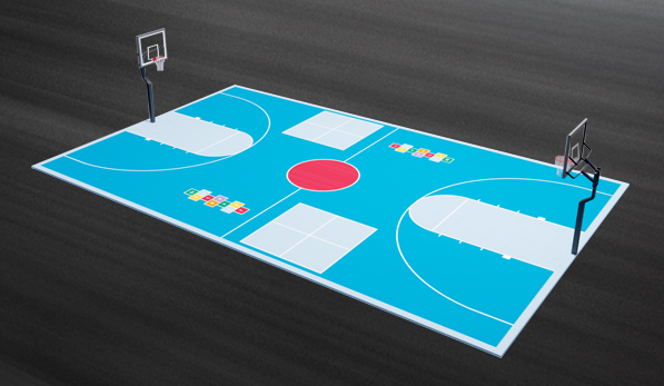 H8 Full 4-Square, Hopscotch and Dodge Ball