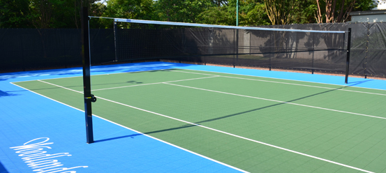 Green and Blue Volleyball Court