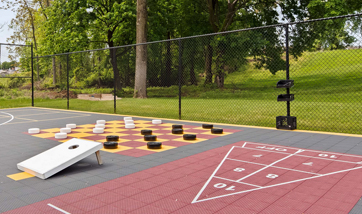 Checkers, cornhole, and shuffleboard