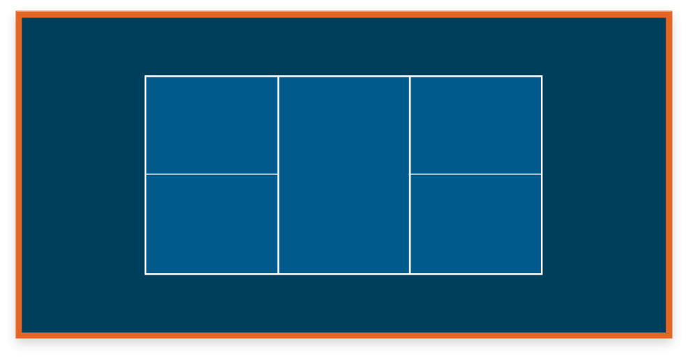VersaCourt game court with pickleball game lines