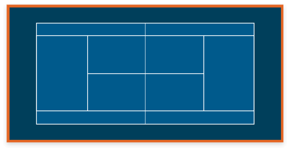 VersaCourt game court with tennis game lines