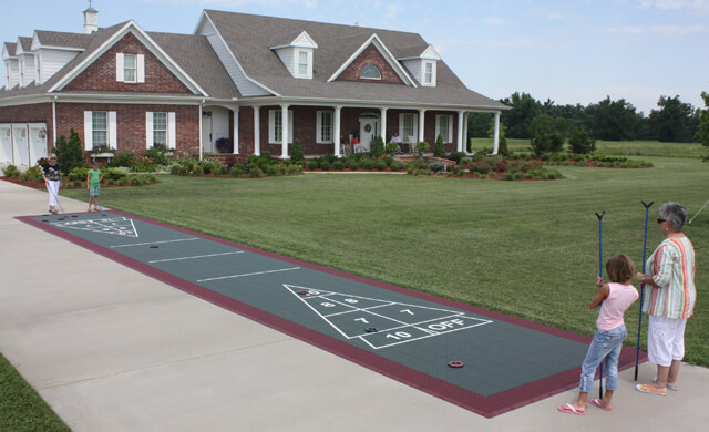 multi sport court on concrete driveway