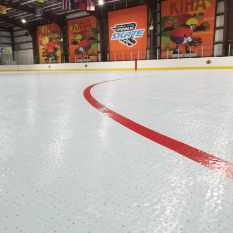 recreate the ice rink in your backyard with home hockey tile