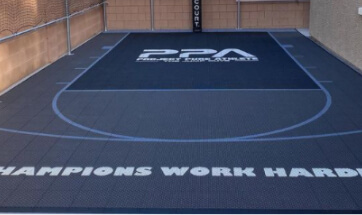 VersaCourt game court with Project Pure Athlete branding